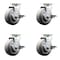 Service Caster Tool Box Caster Wheel Set 5'' Thermoplastic Rubber Swivel Casters, 4PK TOOL-SCC-20S520-TPRRF-TLB-4 - alternate 1